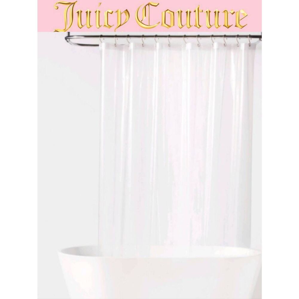 Juicy Couture Home Eco-Friendly Shower Curtain Liner- Clear